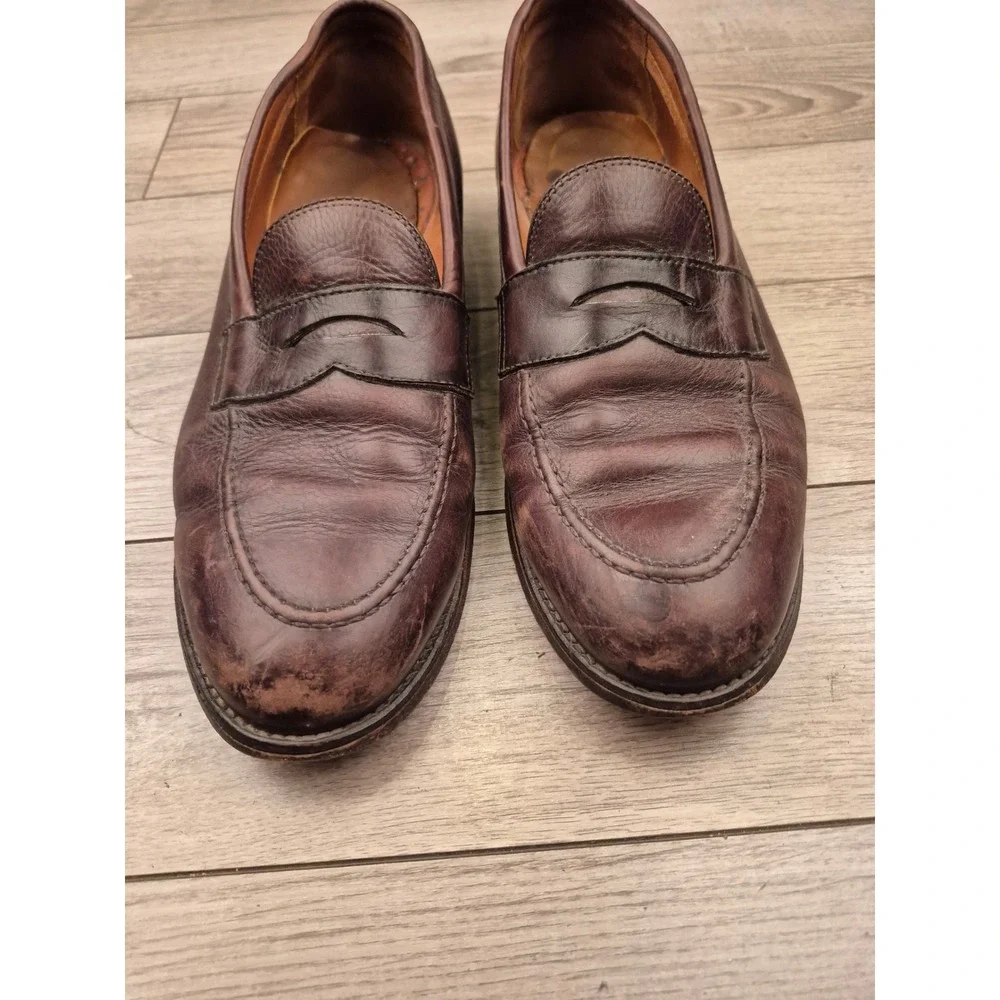 Alden New England Mens Brown Leather Penny Loafers Dress Shoes 9694 Sz 11.5 B/D - Picture 4 of 16